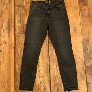 Womens distressed black jeans